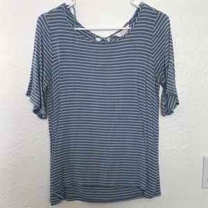 Blue and White striped Shirt